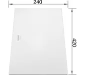 BLANCO   Разделочная доска белое матовое стекло 420х240 мм