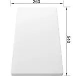 BLANCO   Разделочная доска  белый пластик 540 х 260 х 20 мм