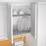 Сушка 2-х уровневая для посуды в верхний шкаф на ширину корпуса 800 мм, цвет - хром