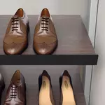 Фасадный профиль для полки под обувь, длина 2 метра, коричневый