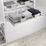 Комплект для сборки выдвижной корзины для одежды в секцию 800-900 мм, серый