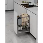 Выдвижная корзина COOK Matrix  для кухонных принадлежностей, ширина фасада 300 мм, цвет - антрацит
