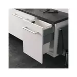 Система хранения белья Laundry Carrier Small на выдвижной фасад 450 мм, 1 корзина 33л, белый/серебро