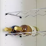 Комплект из 2-х полок для хранения винных бутылок на фасад 600 мм, серый металлик